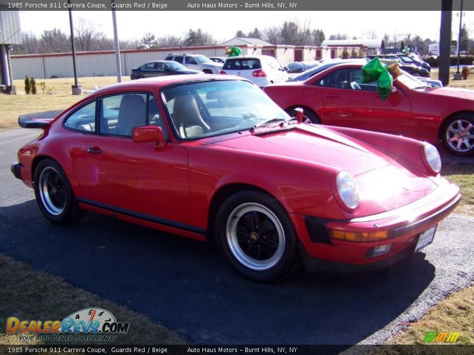 1985 Porsche 911 Carrera Coupe Guards Red / Beige Photo #3