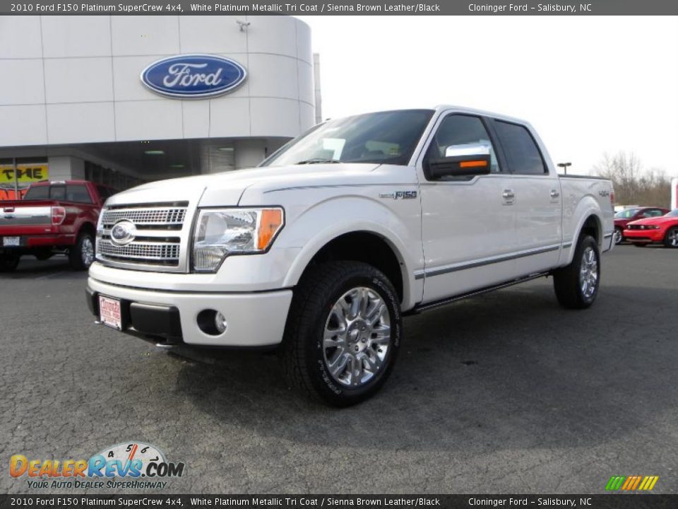 2010 Ford F150 Platinum SuperCrew 4x4 White Platinum Metallic Tri Coat / Sienna Brown Leather/Black Photo #6