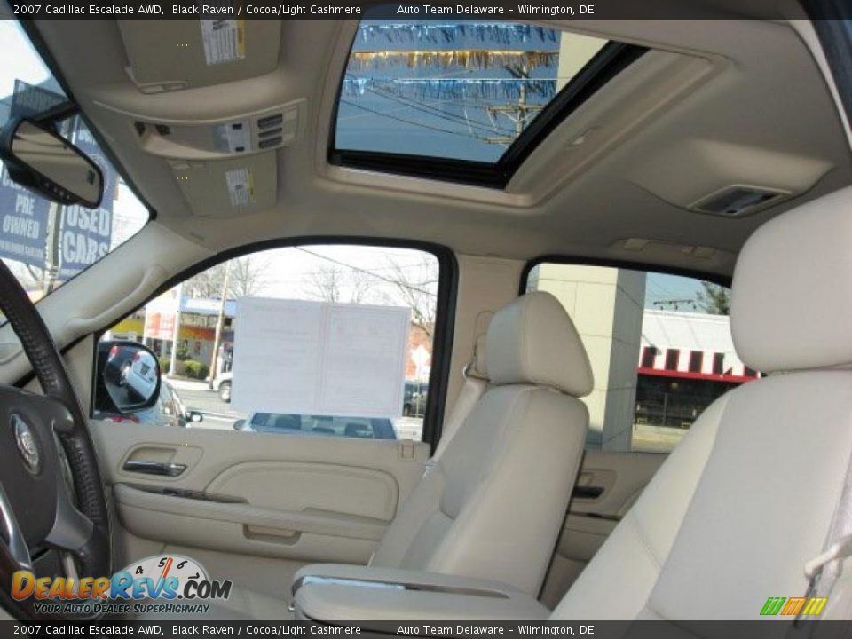 2007 Cadillac Escalade AWD Black Raven / Cocoa/Light Cashmere Photo #21