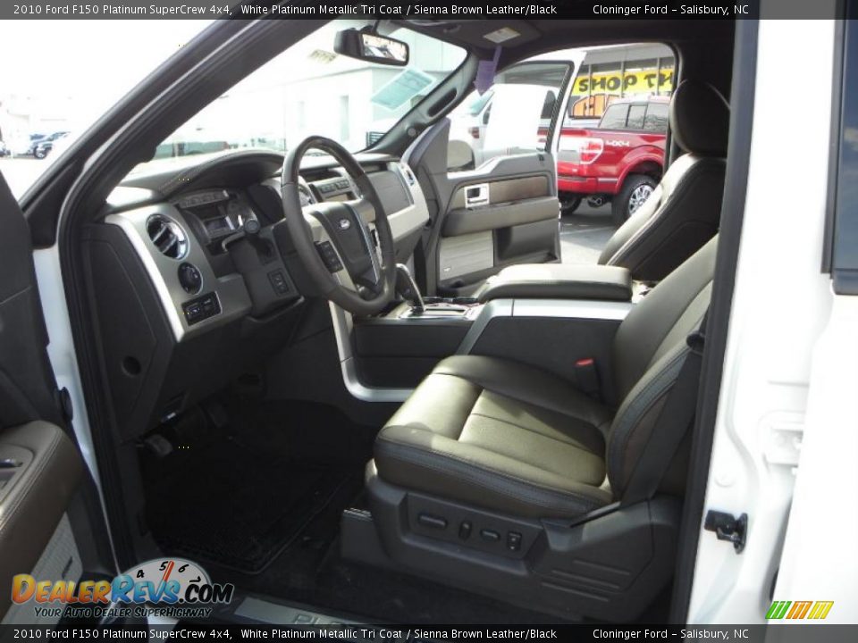 2010 Ford F150 Platinum SuperCrew 4x4 White Platinum Metallic Tri Coat / Sienna Brown Leather/Black Photo #8