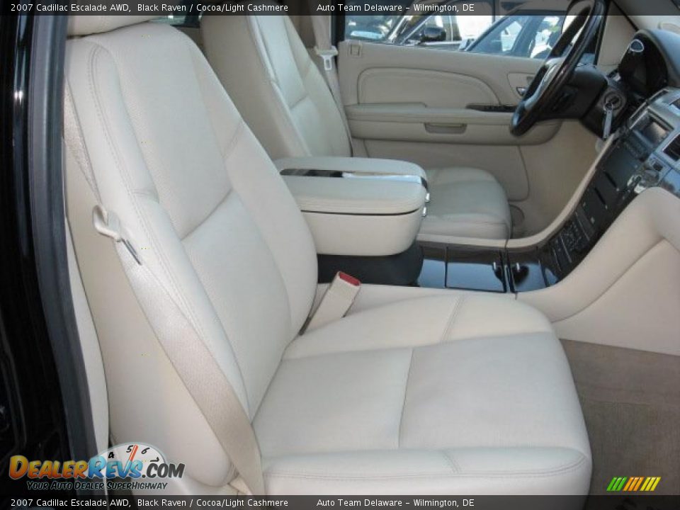 2007 Cadillac Escalade AWD Black Raven / Cocoa/Light Cashmere Photo #22