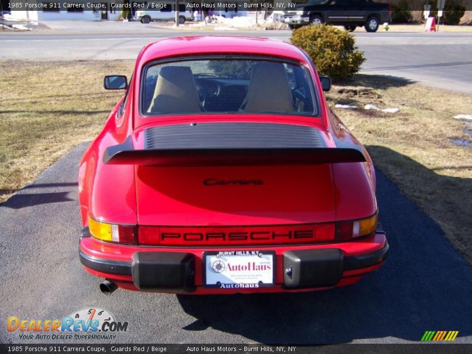 1985 Porsche 911 Carrera Coupe Guards Red / Beige Photo #6