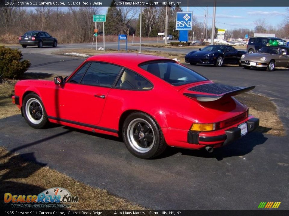 1985 Porsche 911 Carrera Coupe Guards Red / Beige Photo #7
