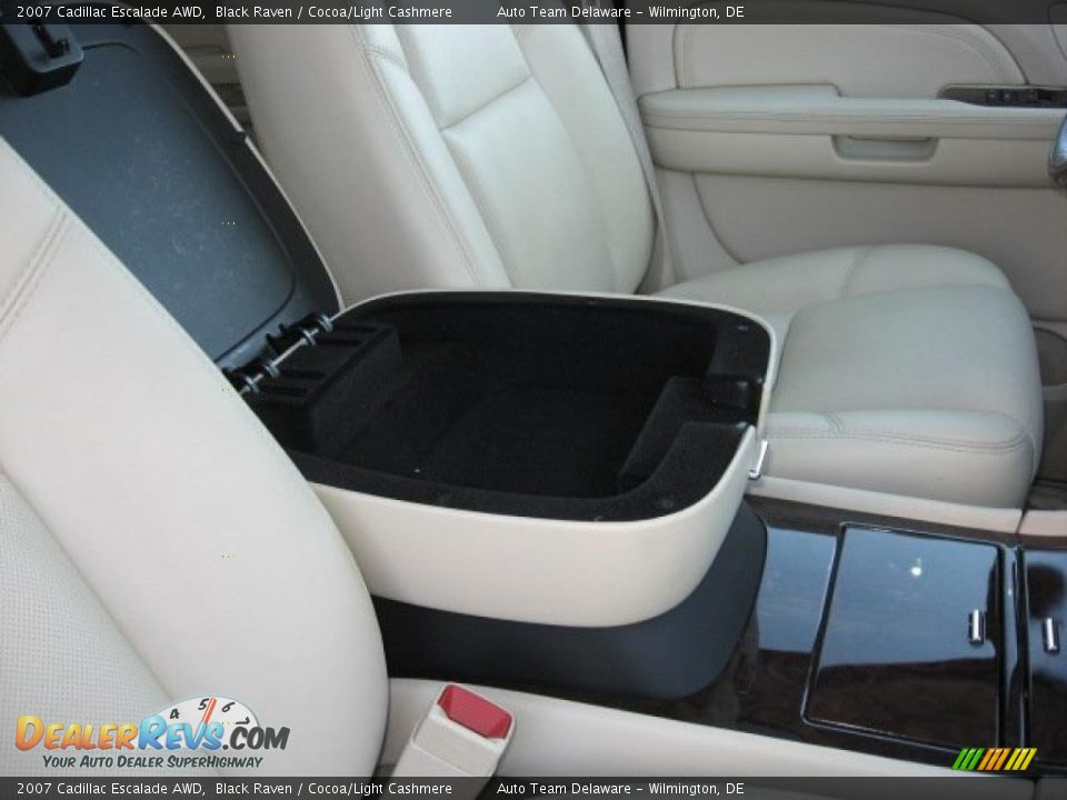 2007 Cadillac Escalade AWD Black Raven / Cocoa/Light Cashmere Photo #23