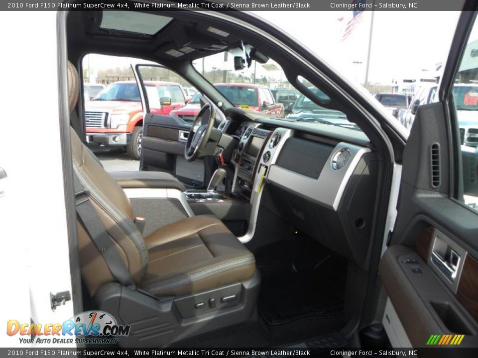 2010 Ford F150 Platinum SuperCrew 4x4 White Platinum Metallic Tri Coat / Sienna Brown Leather/Black Photo #12