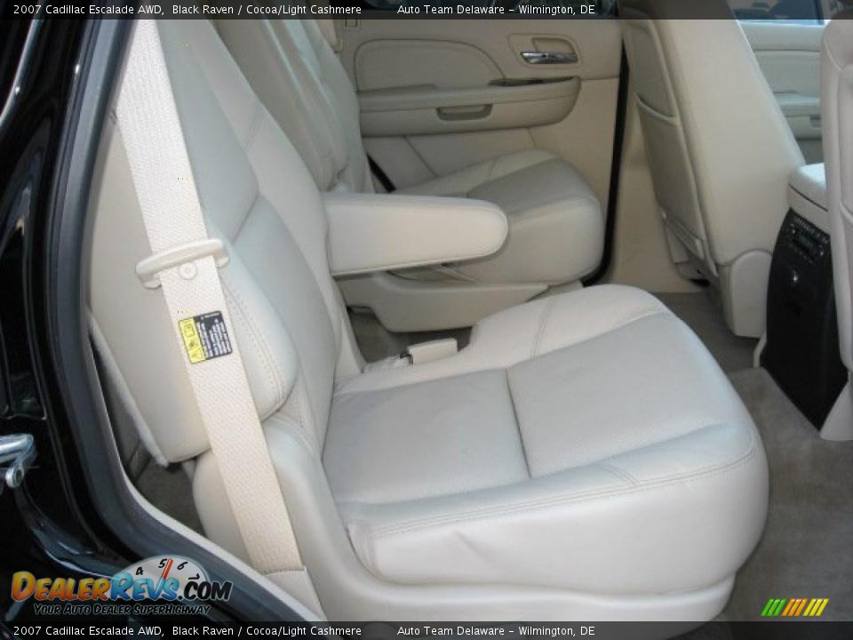 2007 Cadillac Escalade AWD Black Raven / Cocoa/Light Cashmere Photo #25