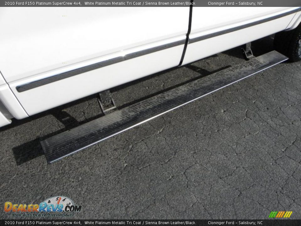 2010 Ford F150 Platinum SuperCrew 4x4 White Platinum Metallic Tri Coat / Sienna Brown Leather/Black Photo #14