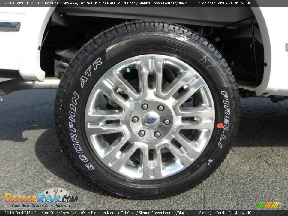 2010 Ford F150 Platinum SuperCrew 4x4 White Platinum Metallic Tri Coat / Sienna Brown Leather/Black Photo #15