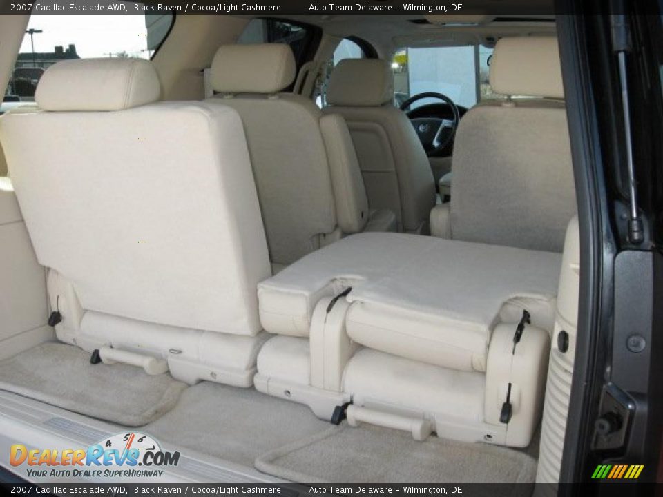 2007 Cadillac Escalade AWD Black Raven / Cocoa/Light Cashmere Photo #27