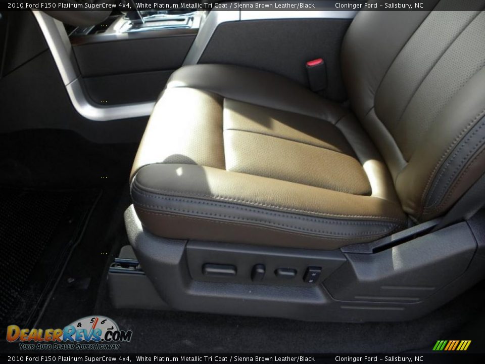 2010 Ford F150 Platinum SuperCrew 4x4 White Platinum Metallic Tri Coat / Sienna Brown Leather/Black Photo #17