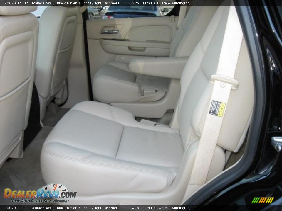 2007 Cadillac Escalade AWD Black Raven / Cocoa/Light Cashmere Photo #29