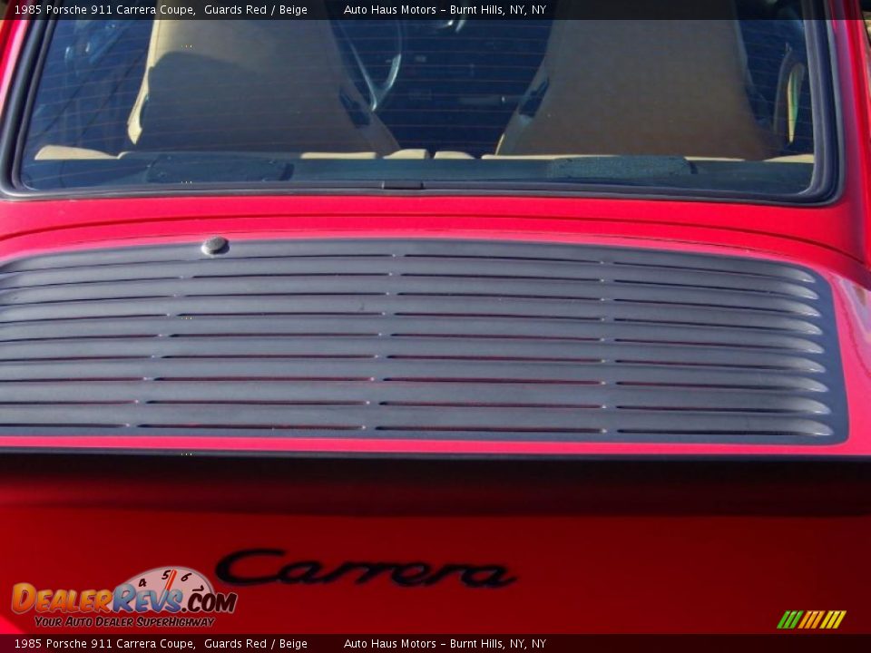 1985 Porsche 911 Carrera Coupe Guards Red / Beige Photo #15