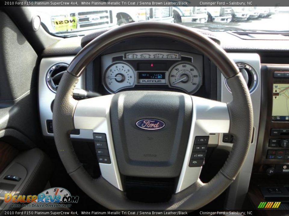 2010 Ford F150 Platinum SuperCrew 4x4 White Platinum Metallic Tri Coat / Sienna Brown Leather/Black Photo #20