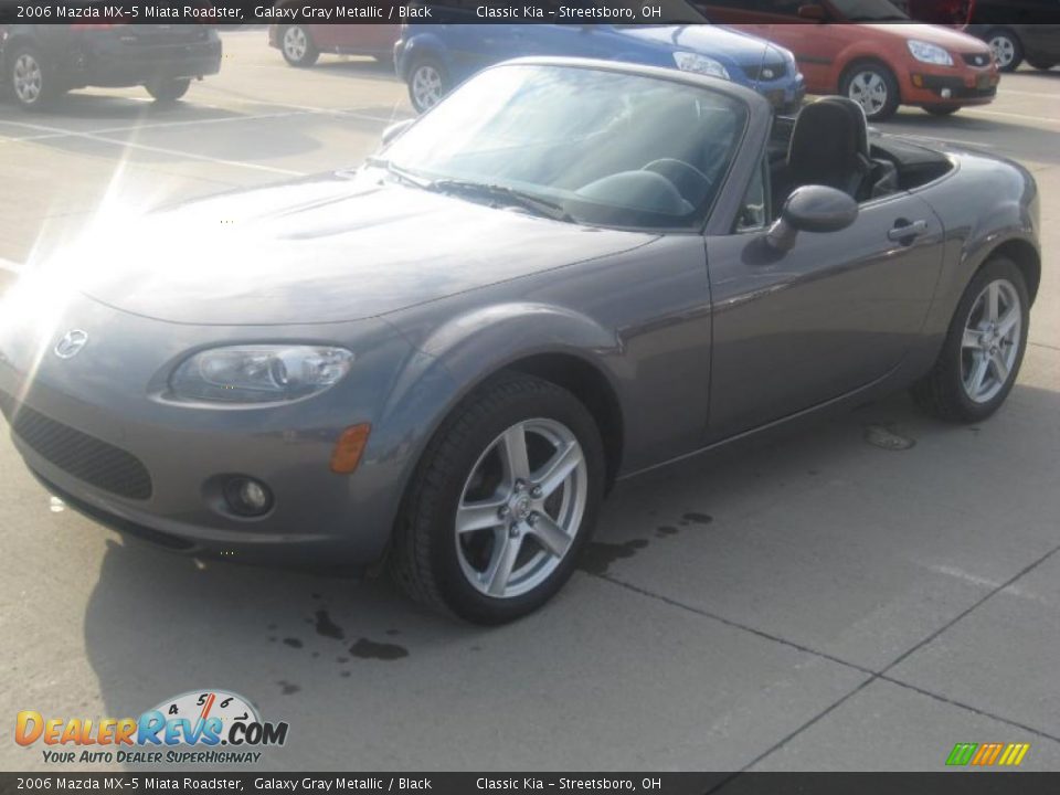 2006 Mazda MX-5 Miata Roadster Galaxy Gray Metallic / Black Photo #2