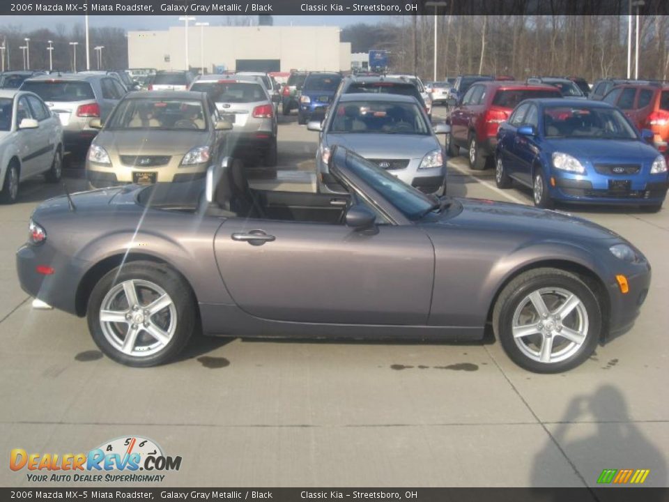 2006 Mazda MX-5 Miata Roadster Galaxy Gray Metallic / Black Photo #5