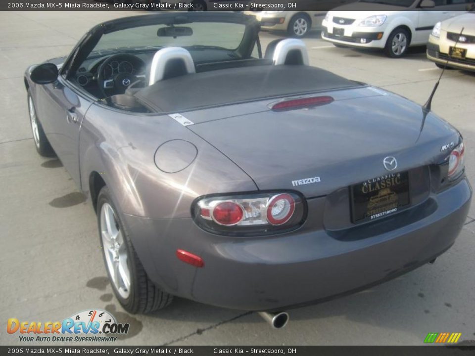 2006 Mazda MX-5 Miata Roadster Galaxy Gray Metallic / Black Photo #8