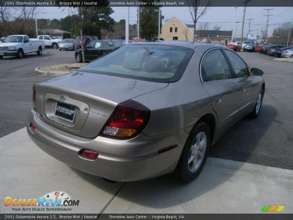 2001 Oldsmobile Aurora 3.5 Bronze Mist / Neutral Photo #5