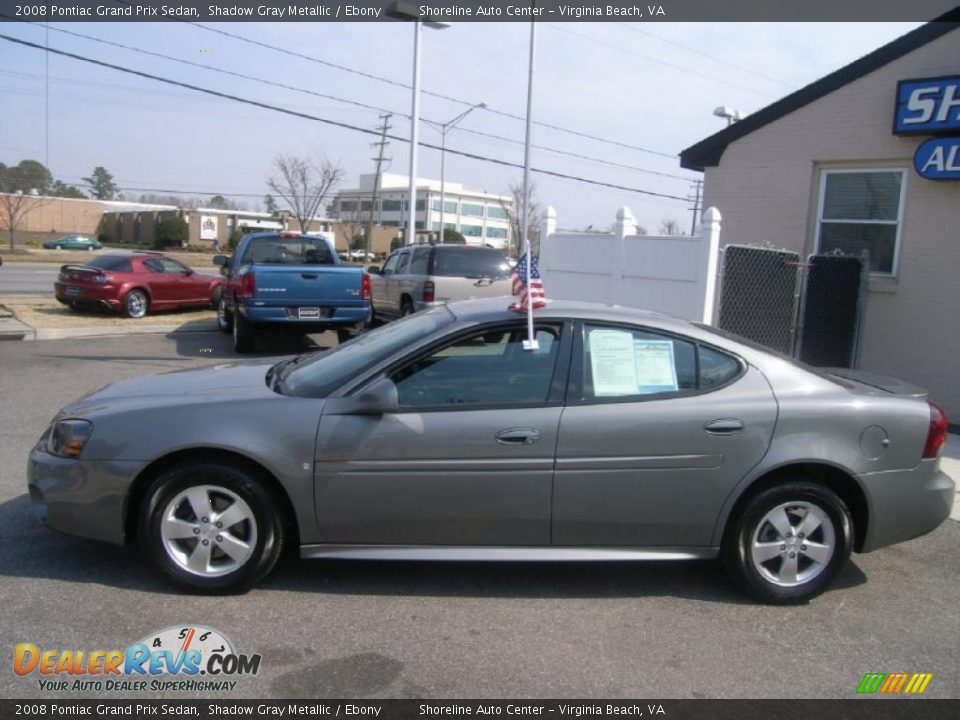 2008 Pontiac Grand Prix Sedan Shadow Gray Metallic / Ebony Photo #2