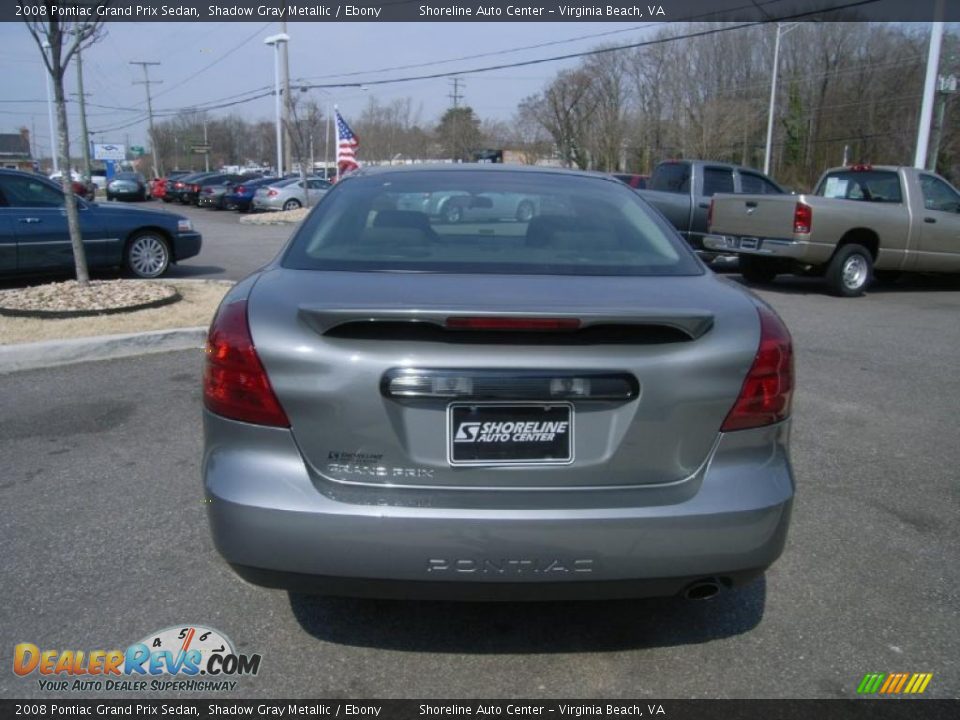 2008 Pontiac Grand Prix Sedan Shadow Gray Metallic / Ebony Photo #4
