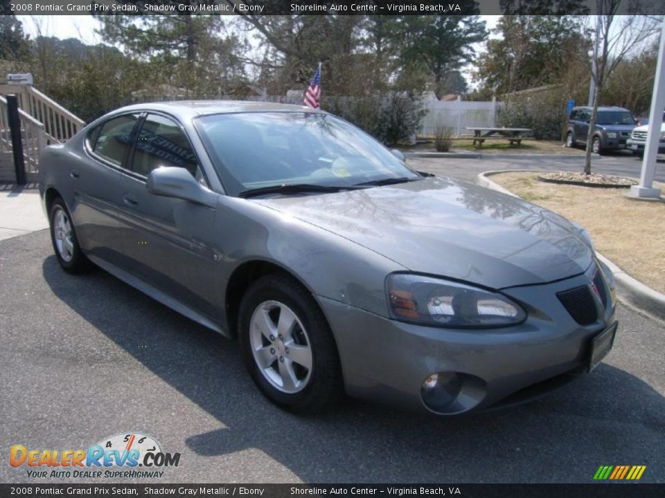 2008 Pontiac Grand Prix Sedan Shadow Gray Metallic / Ebony Photo #7