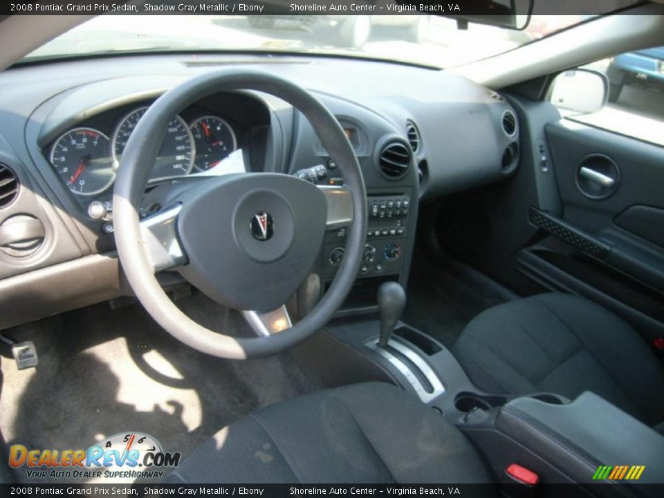 2008 Pontiac Grand Prix Sedan Shadow Gray Metallic / Ebony Photo #13