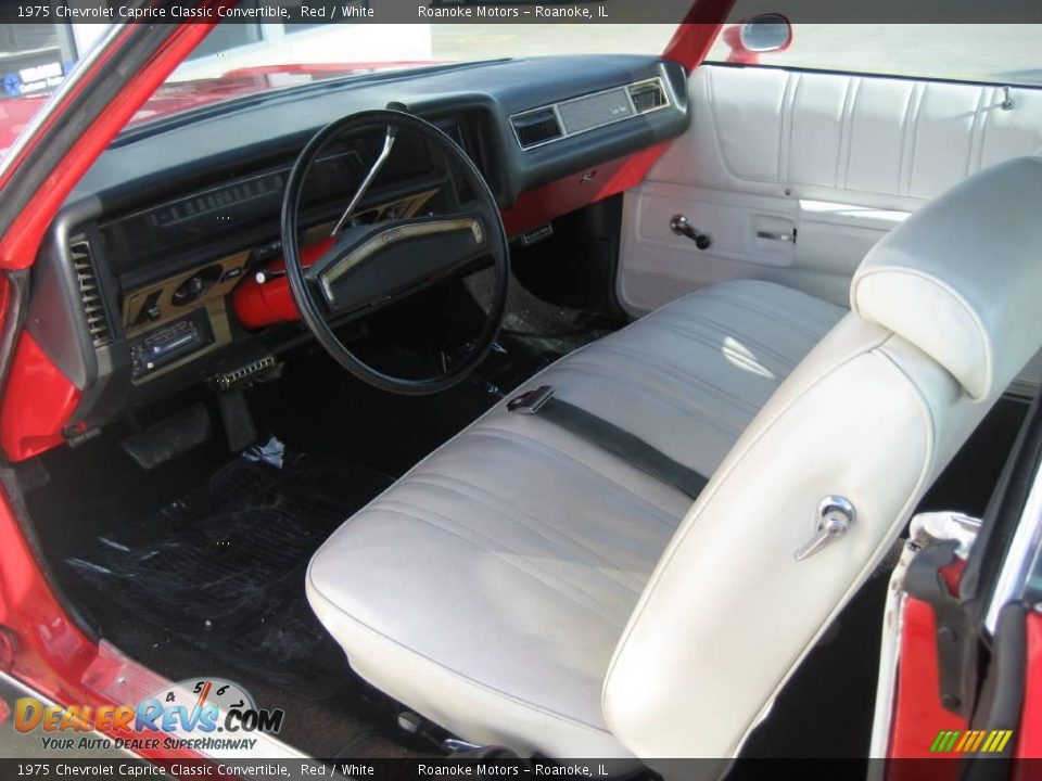 White Interior - 1975 Chevrolet Caprice Classic Convertible Photo #8