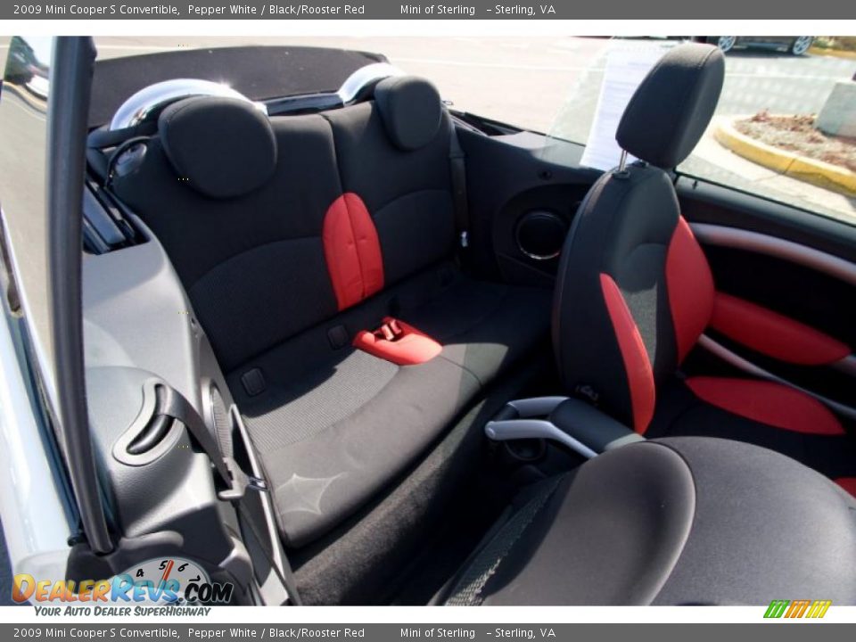 2009 Mini Cooper S Convertible Pepper White / Black/Rooster Red Photo #9
