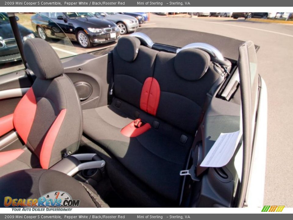 2009 Mini Cooper S Convertible Pepper White / Black/Rooster Red Photo #12