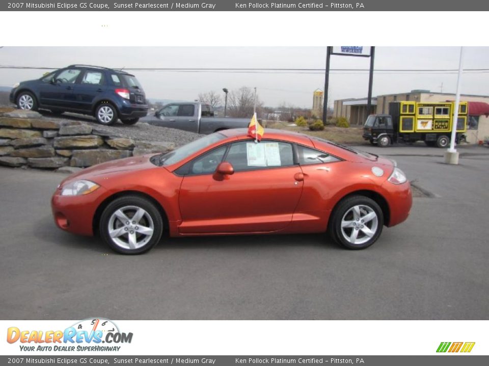 2007 Mitsubishi Eclipse GS Coupe Sunset Pearlescent / Medium Gray Photo #1