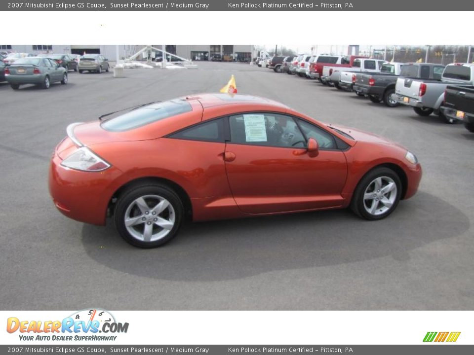 2007 Mitsubishi Eclipse GS Coupe Sunset Pearlescent / Medium Gray Photo #5