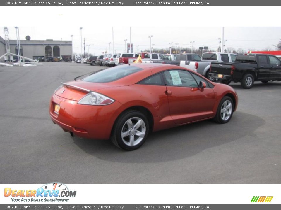 2007 Mitsubishi Eclipse GS Coupe Sunset Pearlescent / Medium Gray Photo #6