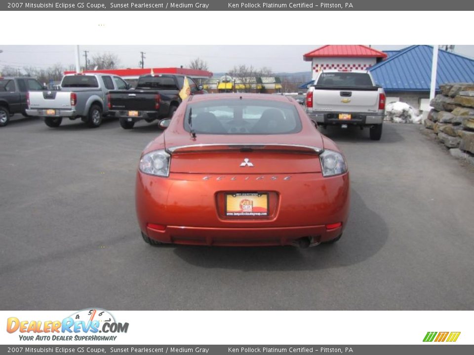 2007 Mitsubishi Eclipse GS Coupe Sunset Pearlescent / Medium Gray Photo #7