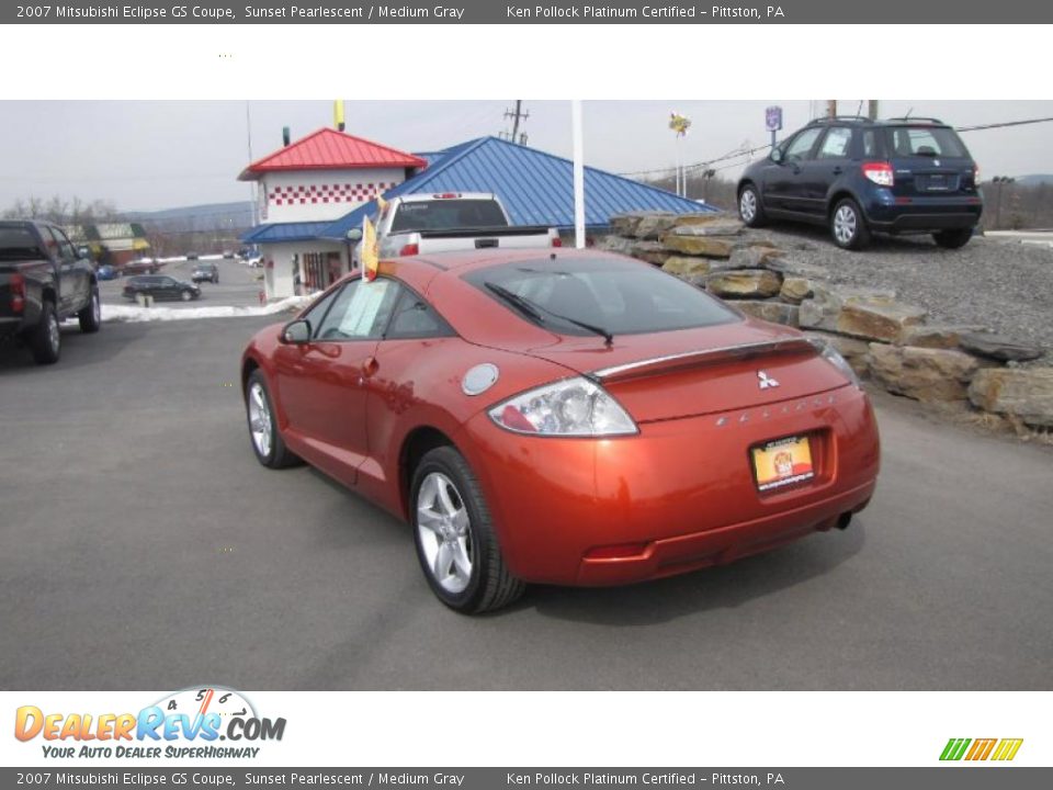 2007 Mitsubishi Eclipse GS Coupe Sunset Pearlescent / Medium Gray Photo #8