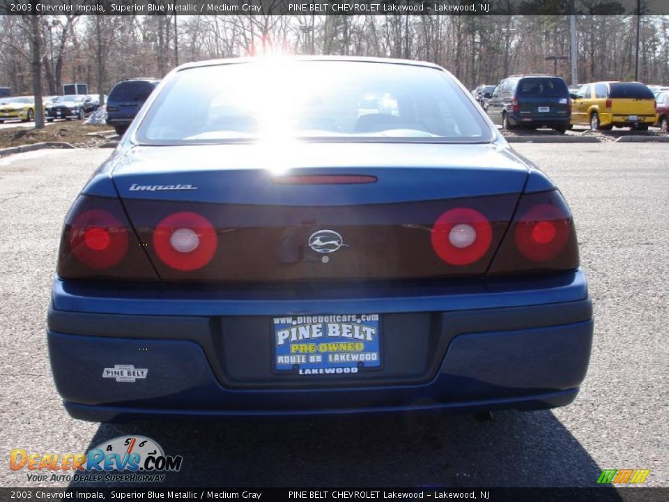 2003 Chevrolet Impala Superior Blue Metallic / Medium Gray Photo #5