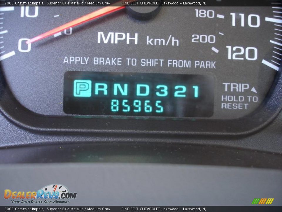 2003 Chevrolet Impala Superior Blue Metallic / Medium Gray Photo #17