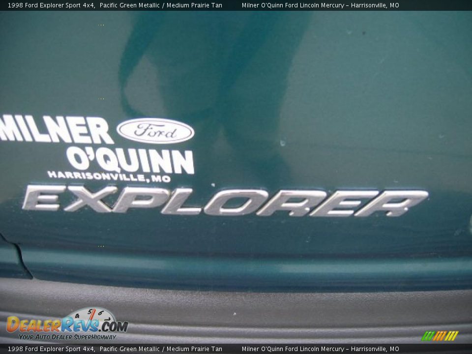 1998 Ford Explorer Sport 4x4 Pacific Green Metallic / Medium Prairie Tan Photo #11