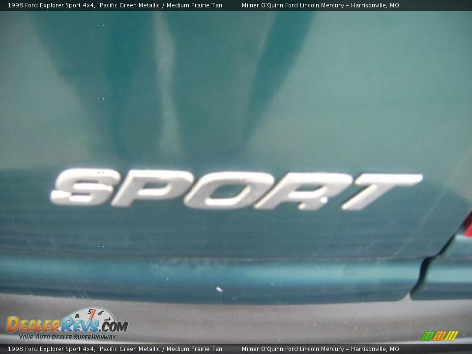 1998 Ford Explorer Sport 4x4 Pacific Green Metallic / Medium Prairie Tan Photo #12