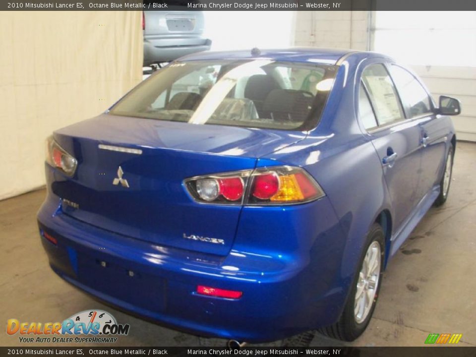 2010 Mitsubishi Lancer ES Octane Blue Metallic / Black Photo #8