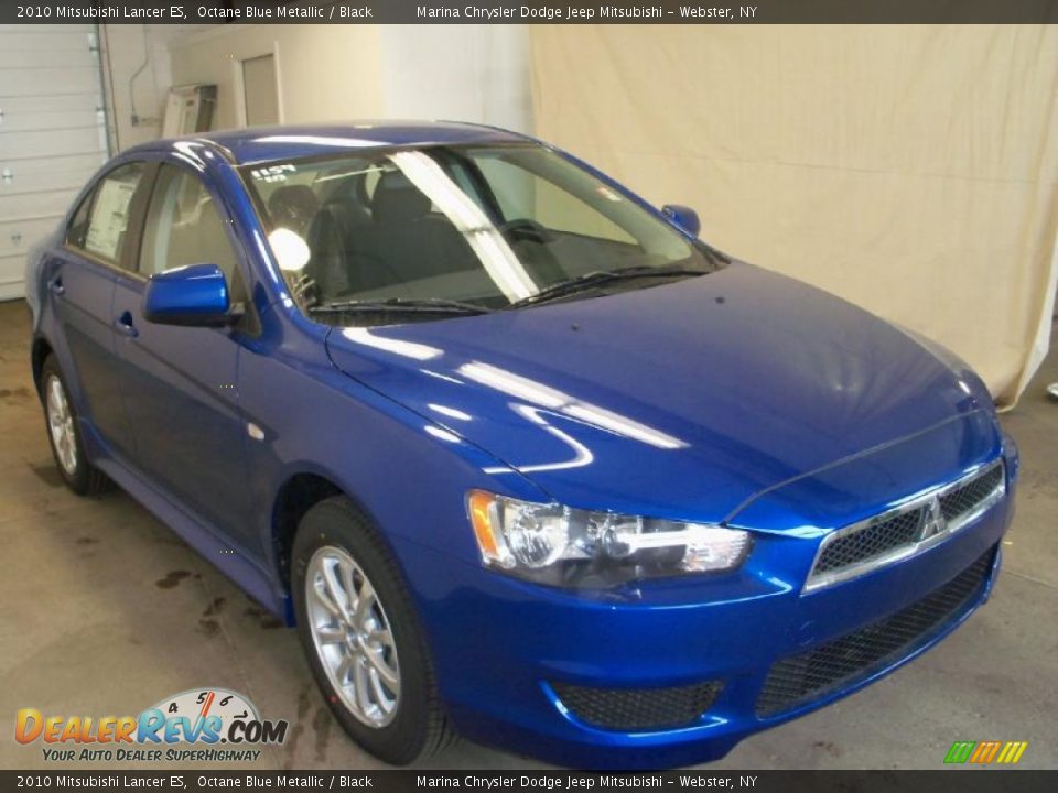 2010 Mitsubishi Lancer ES Octane Blue Metallic / Black Photo #9
