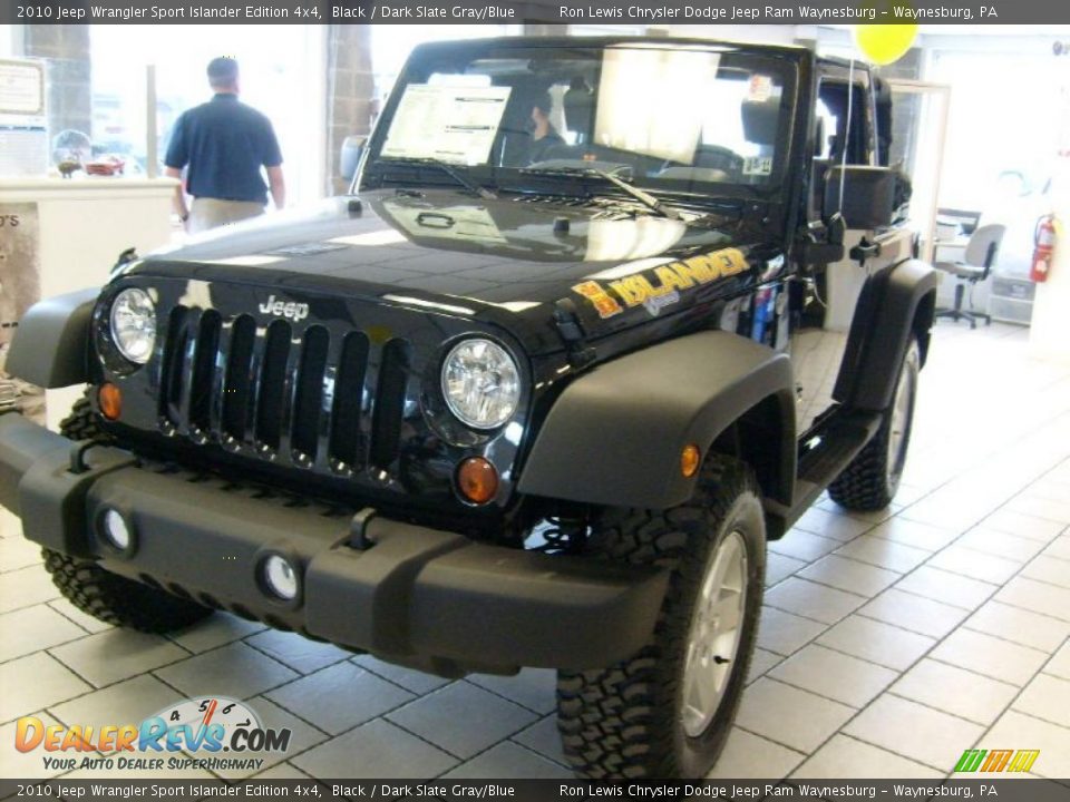 2010 Jeep Wrangler Sport Islander Edition 4x4 Black / Dark Slate Gray/Blue Photo #3