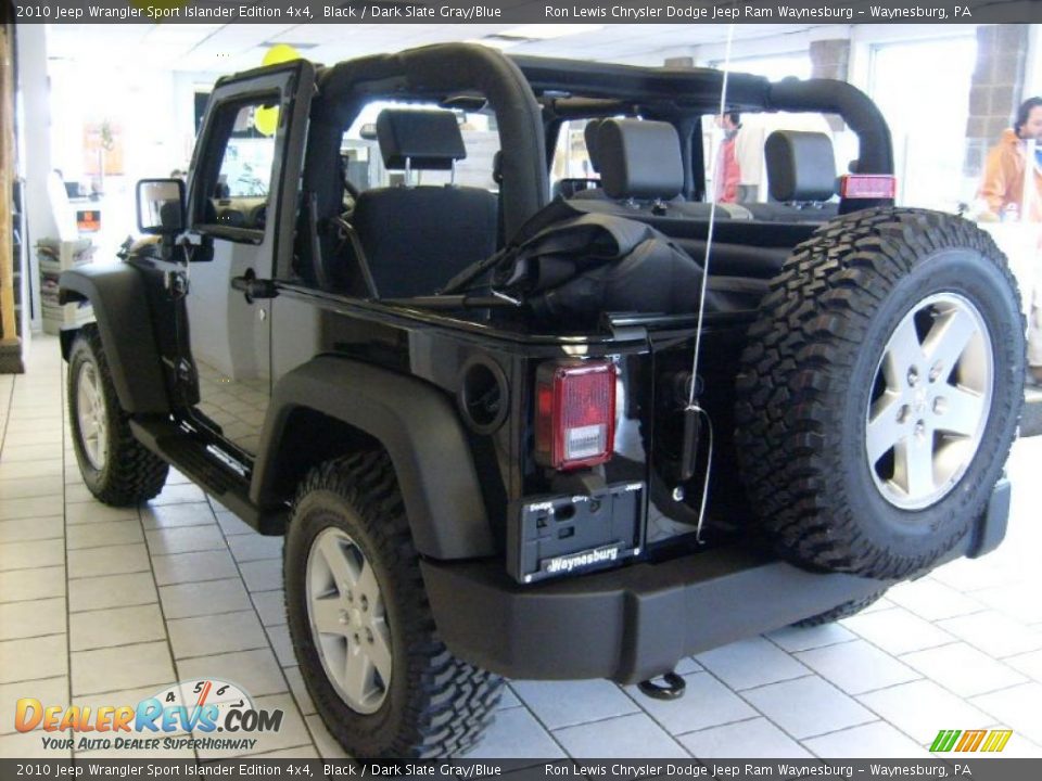 2010 Jeep Wrangler Sport Islander Edition 4x4 Black / Dark Slate Gray/Blue Photo #4