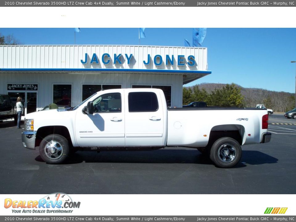 2010 Chevrolet Silverado 3500HD LTZ Crew Cab 4x4 Dually Summit White / Light Cashmere/Ebony Photo #1