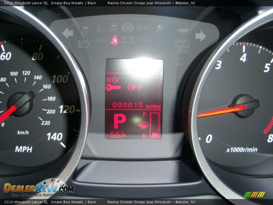 2010 Mitsubishi Lancer ES Octane Blue Metallic / Black Photo #24