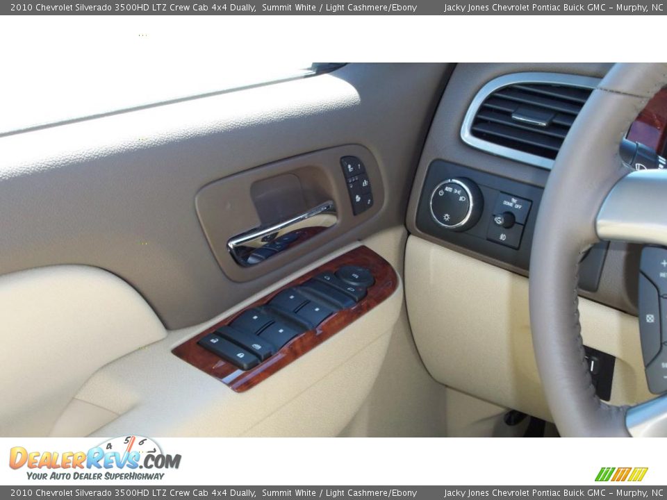 2010 Chevrolet Silverado 3500HD LTZ Crew Cab 4x4 Dually Summit White / Light Cashmere/Ebony Photo #11