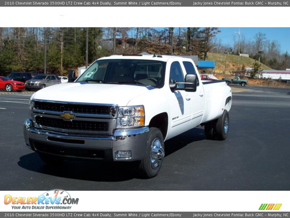 2010 Chevrolet Silverado 3500HD LTZ Crew Cab 4x4 Dually Summit White / Light Cashmere/Ebony Photo #12