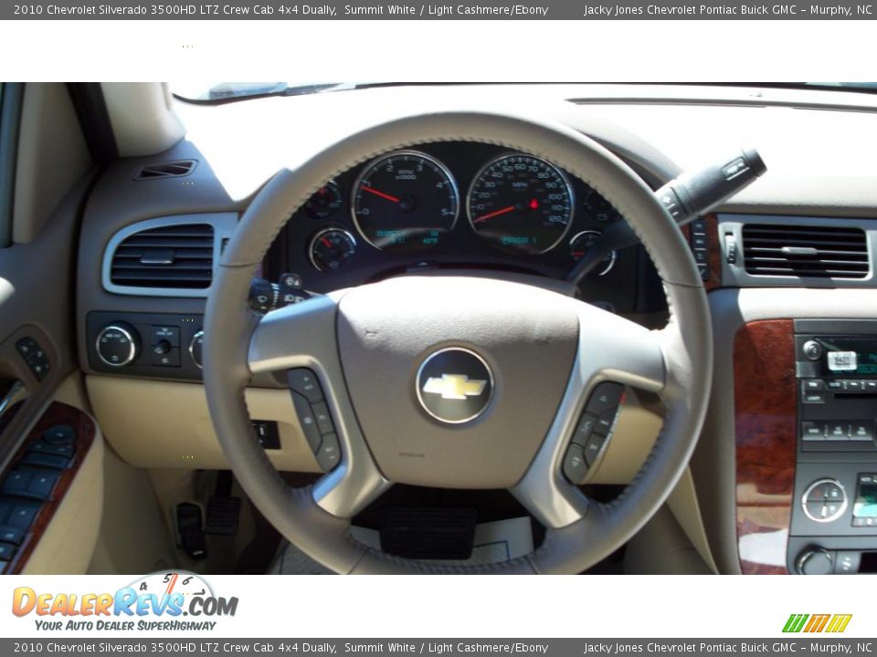 2010 Chevrolet Silverado 3500HD LTZ Crew Cab 4x4 Dually Summit White / Light Cashmere/Ebony Photo #13