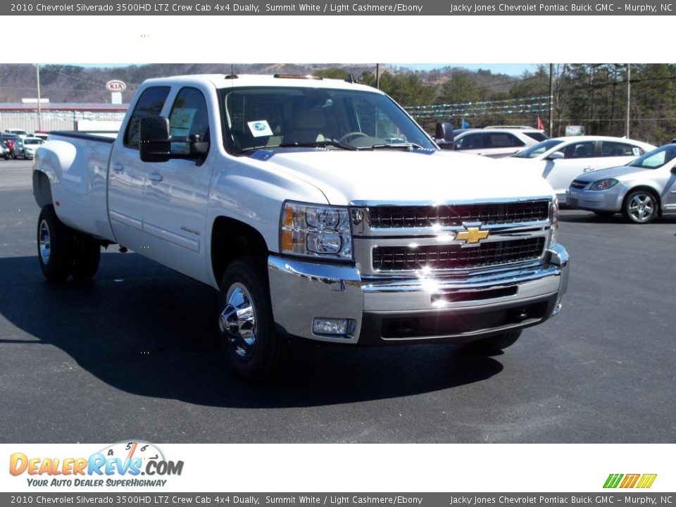 2010 Chevrolet Silverado 3500HD LTZ Crew Cab 4x4 Dually Summit White / Light Cashmere/Ebony Photo #18