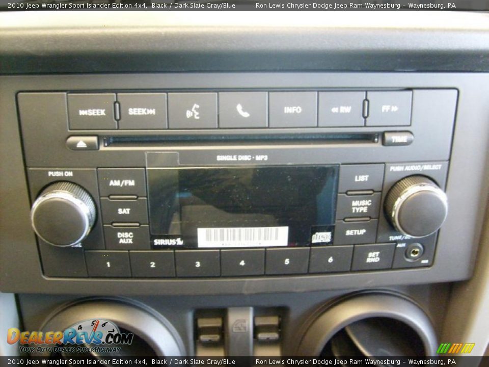 2010 Jeep Wrangler Sport Islander Edition 4x4 Black / Dark Slate Gray/Blue Photo #24