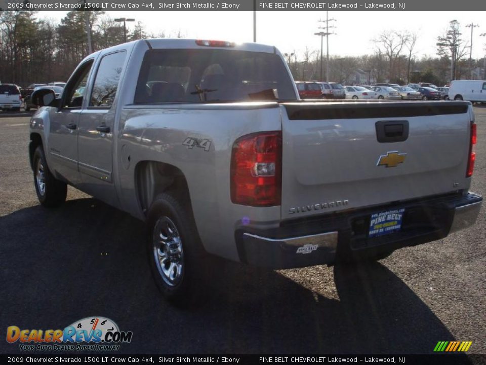 2009 Chevrolet Silverado 1500 LT Crew Cab 4x4 Silver Birch Metallic / Ebony Photo #6