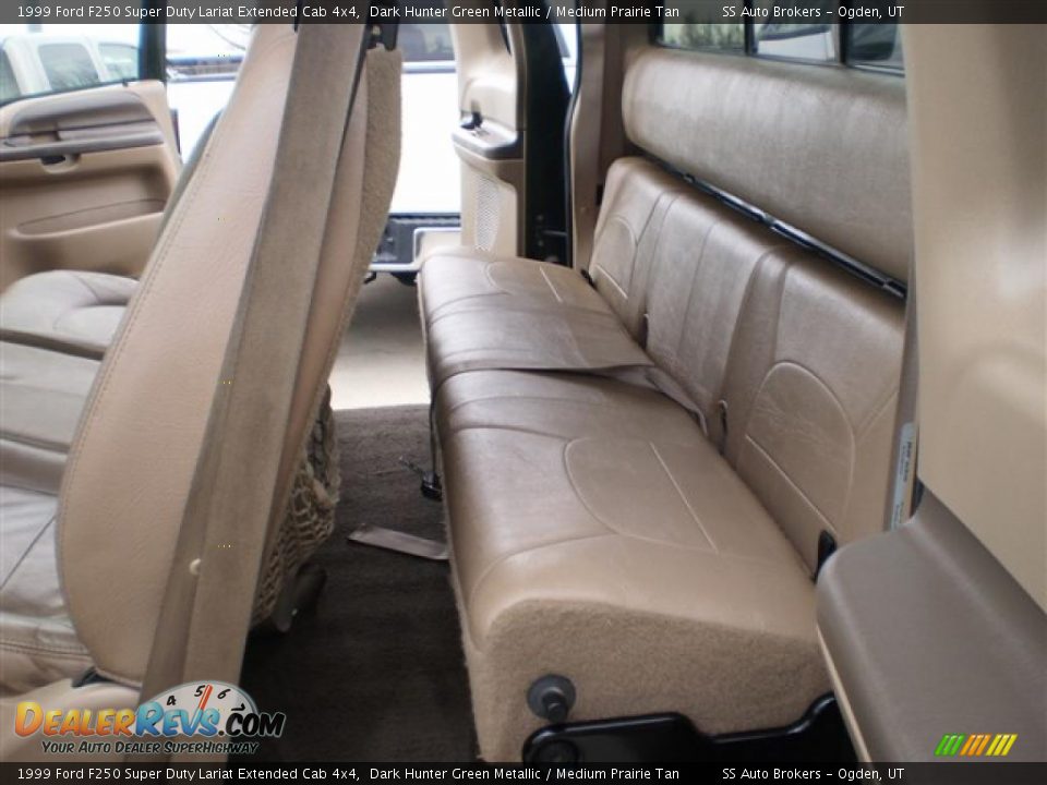 1999 Ford F250 Super Duty Lariat Extended Cab 4x4 Dark Hunter Green Metallic / Medium Prairie Tan Photo #9